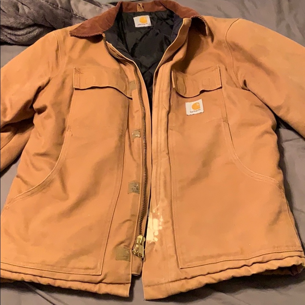 Brown Carhartt jacket. Size large